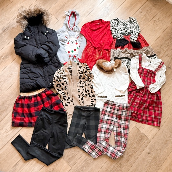 GIRLS PREPPY AND PRETTY STYLISH WINTER HOLIDAY CHRISTMAS BUNDLE SIZE S/6/7 - Picture 1 of 11